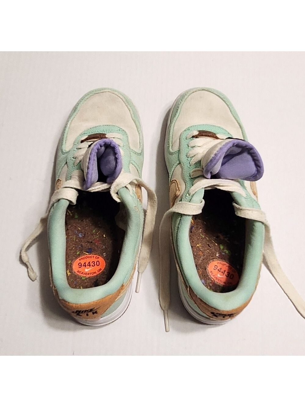 Nike Air Force 1 Low Happy Pineapple Canvas Sneakers Green Size 6 - Picture 7 of 11